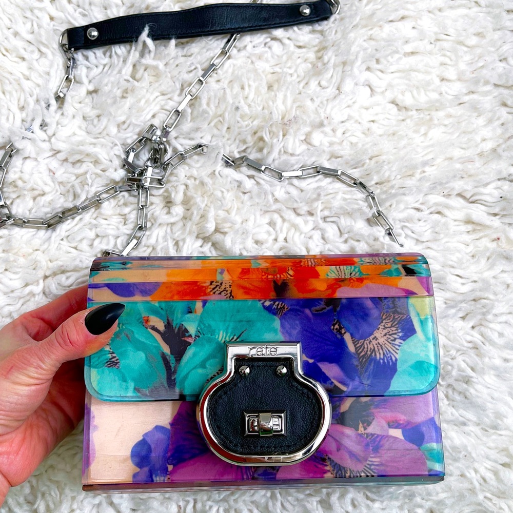 RAFE New York Crossbody Melissa Clutch/Crossbody Multi Color Acrylic Clutch - Picture 1 of 14